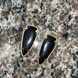 Kendra Scott large black arrow earrings